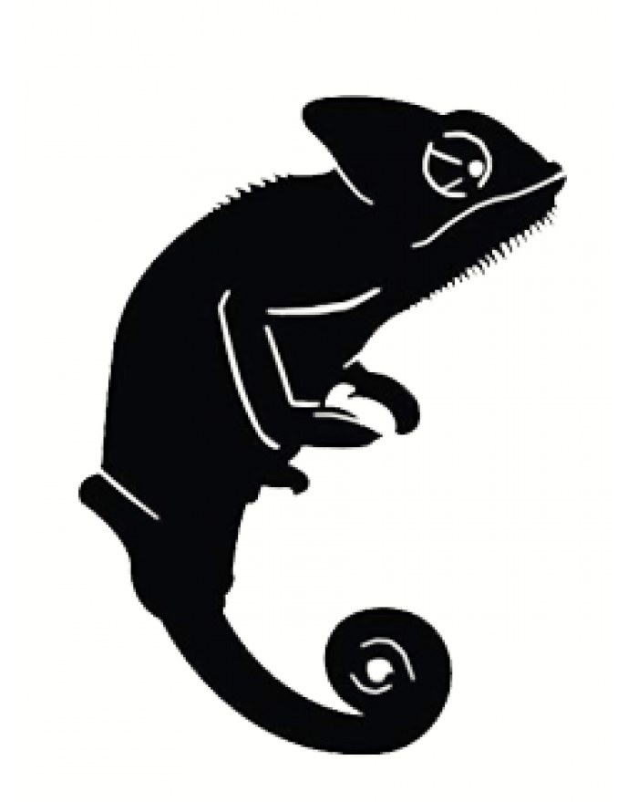 Chameleon vinyl sticker -black